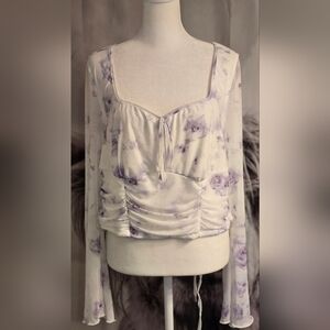 Floral Long Sleeve Women's Top